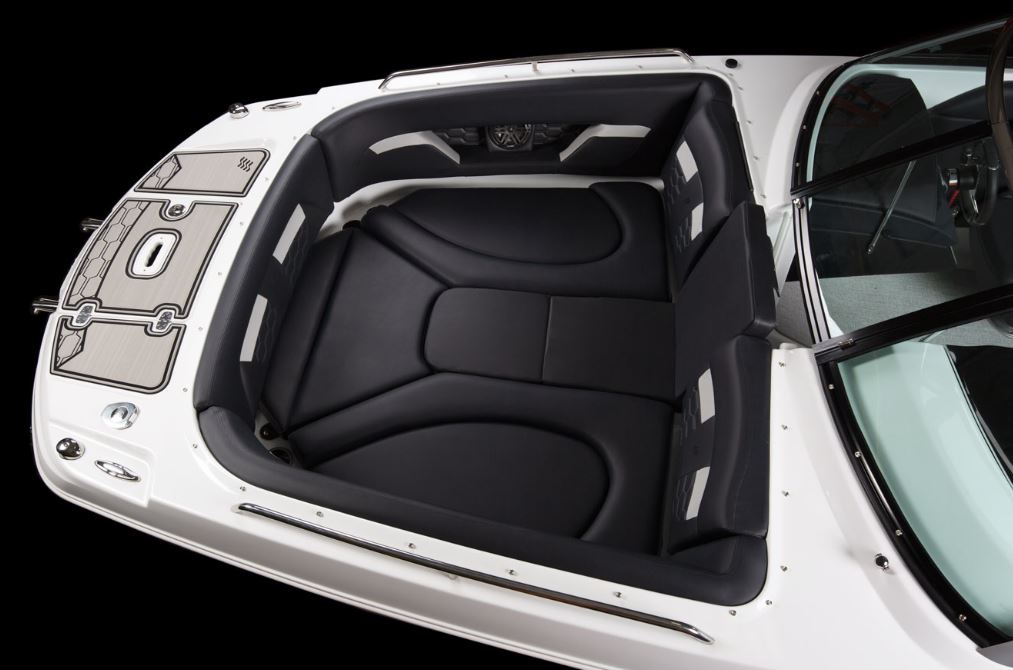 seating in the bow on the 2023 Four Winns HD5Surf