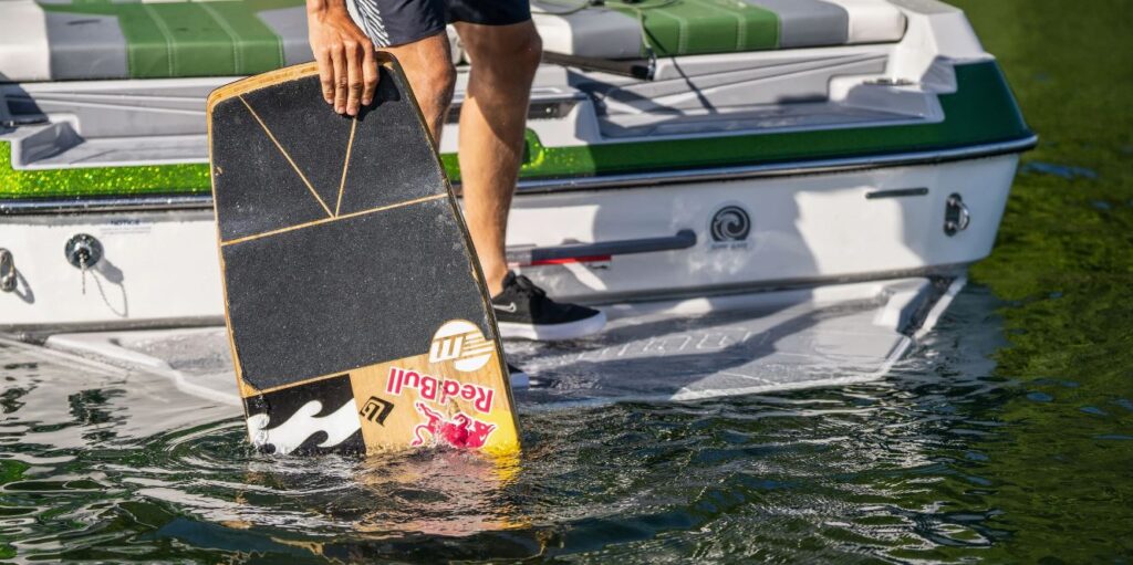 close up of wake board