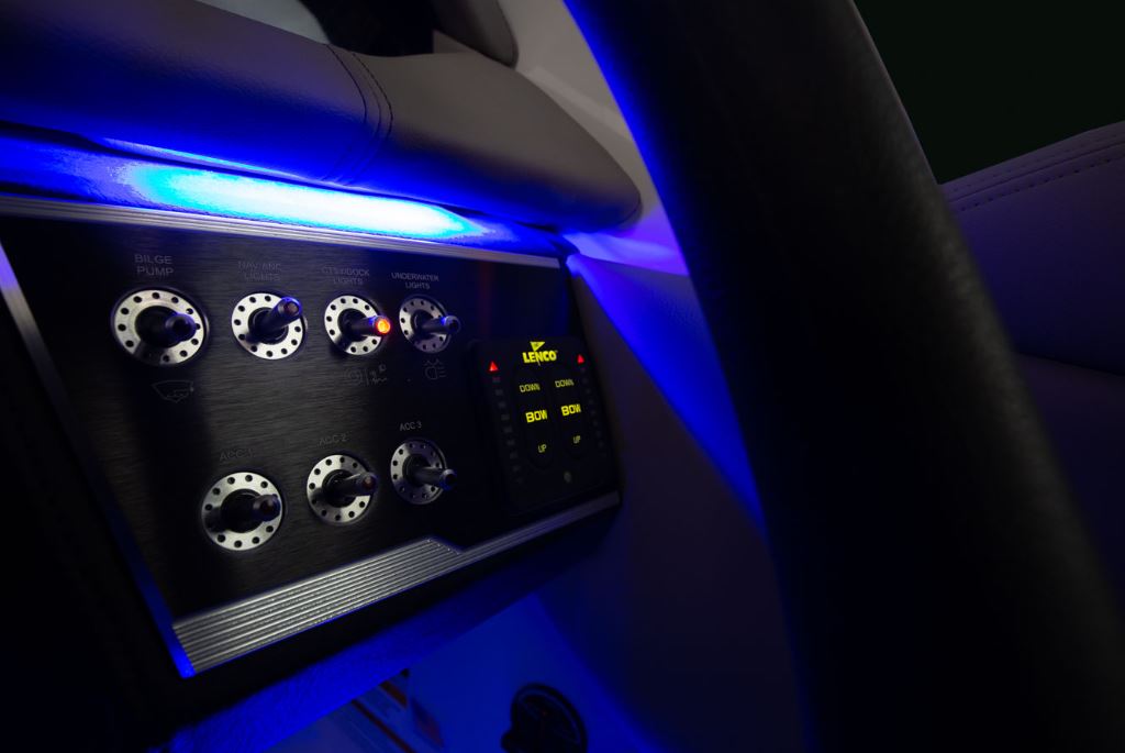 switches with blue lighting
