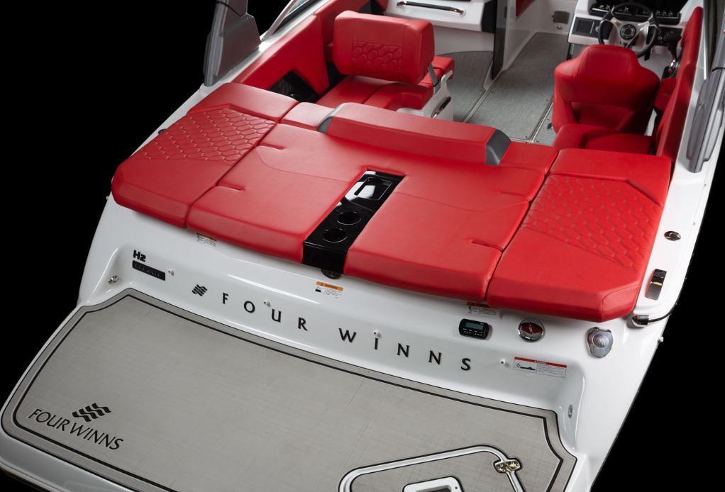 sun pad on the back of the 2023 Four Winns HD2Surf