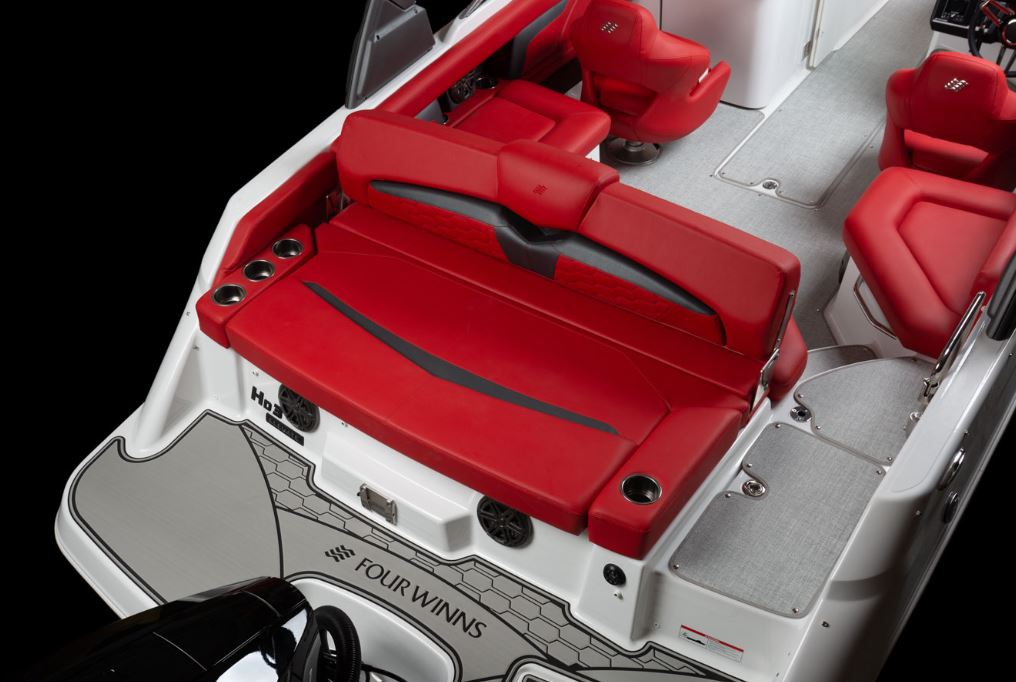seating area on the back of the 2023 Four Winns HD3OB