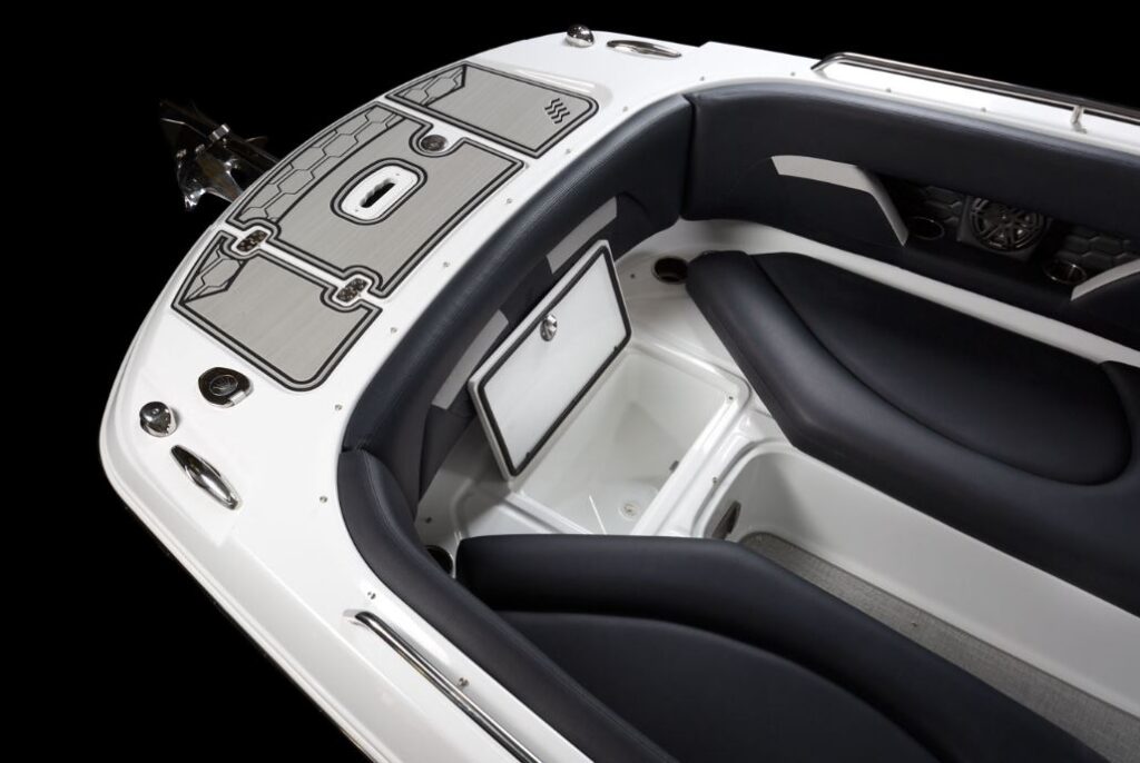 3 storage under the seat in the bow