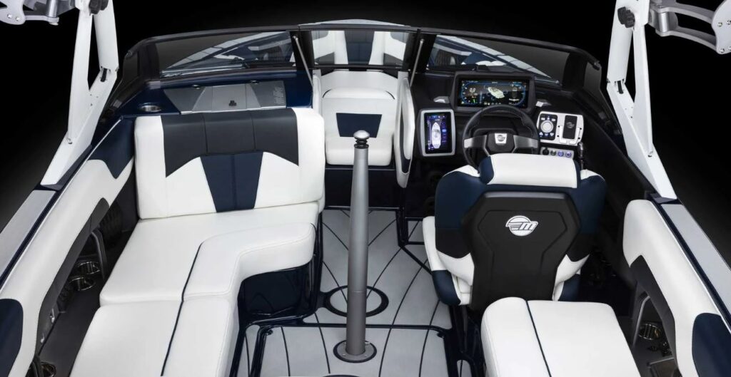 interior in white and black