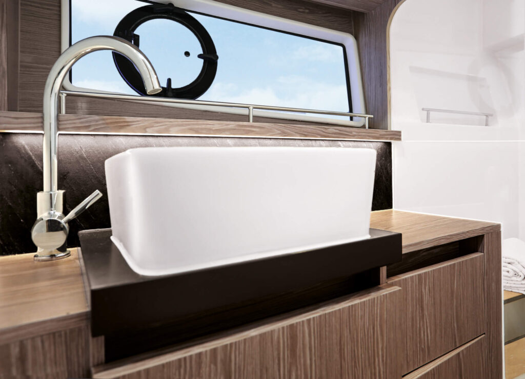 close up of bathroom sink
