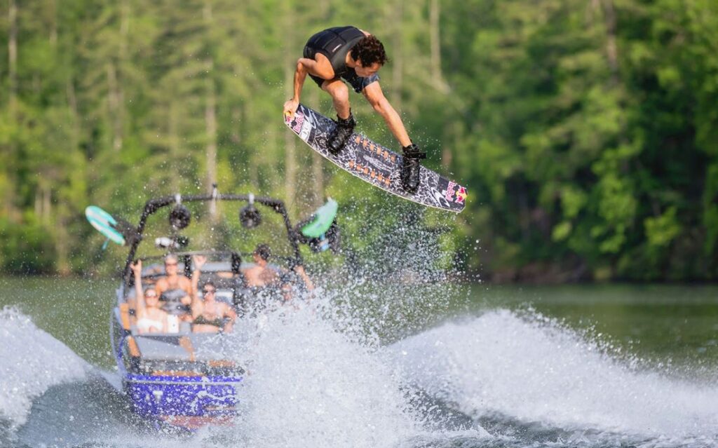 9 someone doing a stunt on a wake board