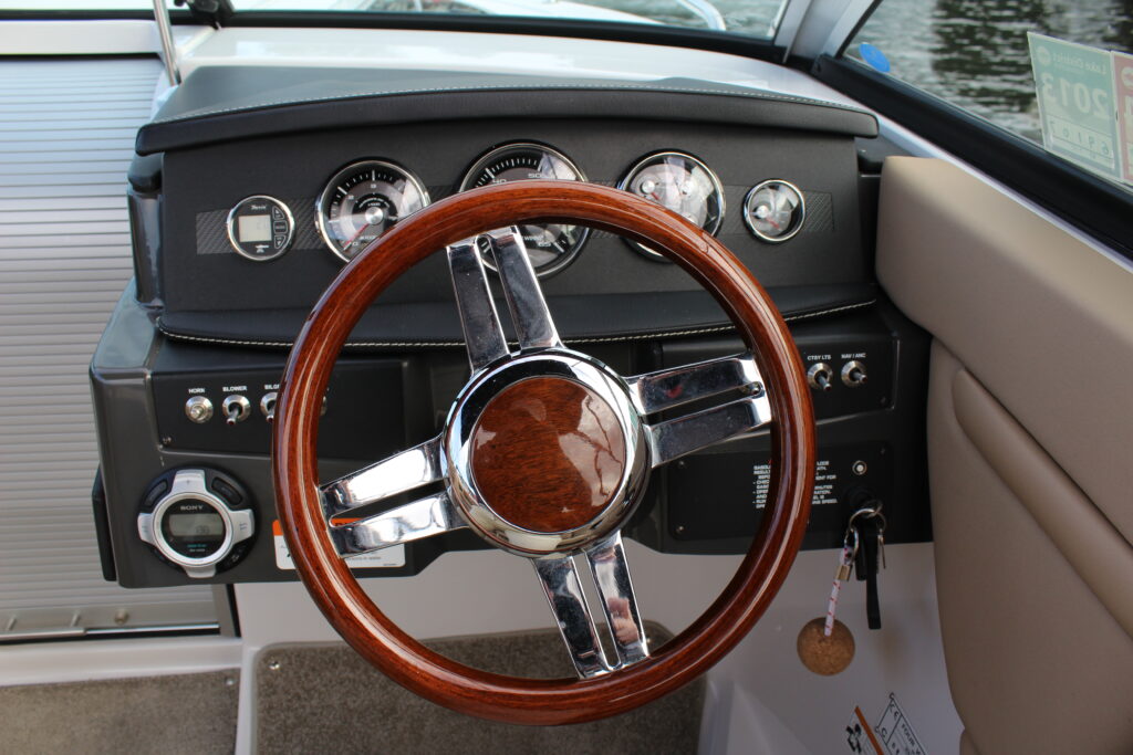 close up of driving area