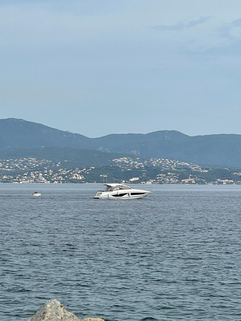 2021 Beneteau Gran Turismo 36 in the distance on the sea