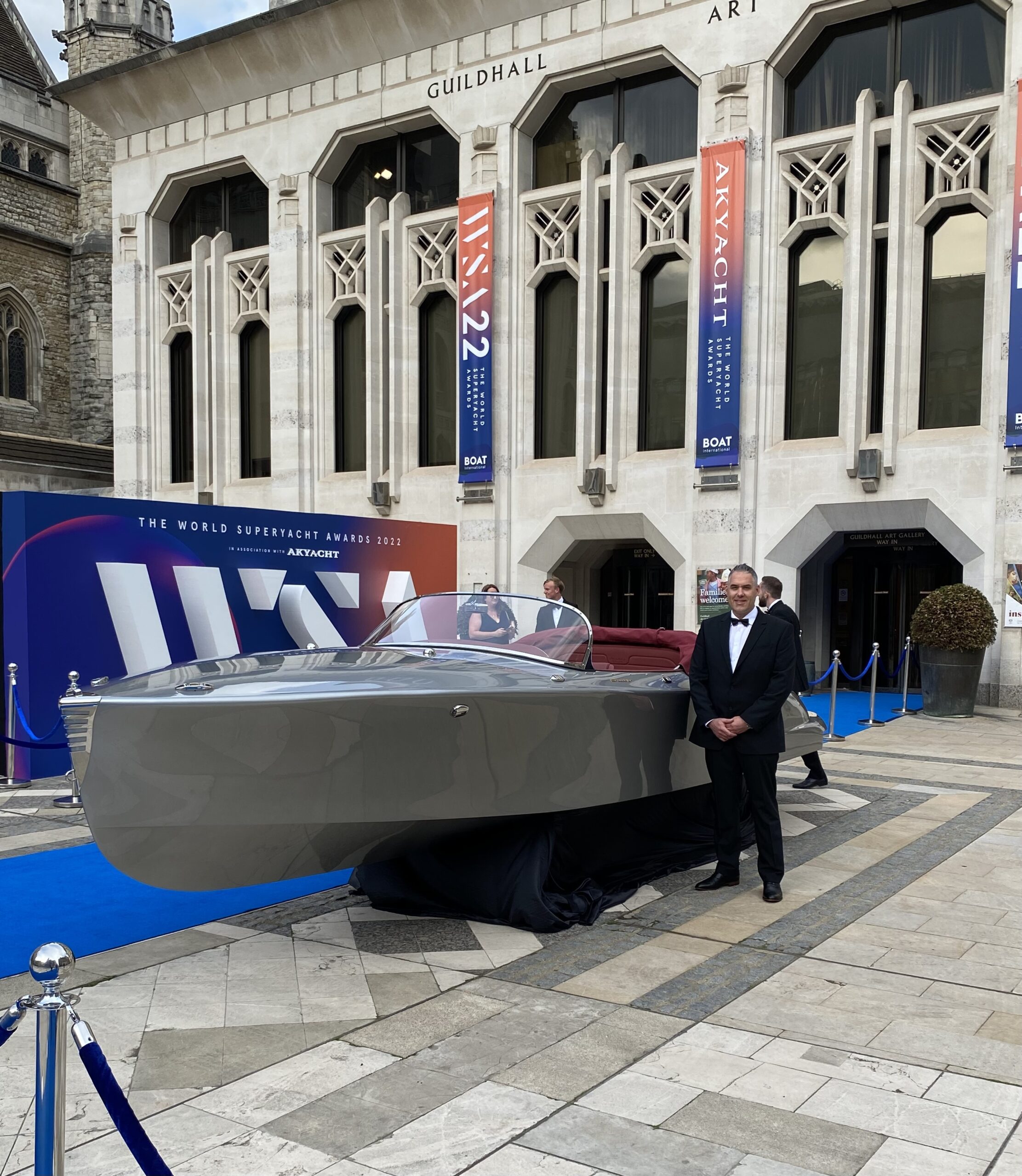 Hermes Speedster in silver with red interior