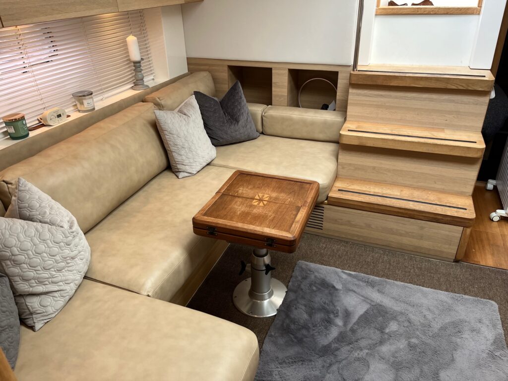 seating area down stairs